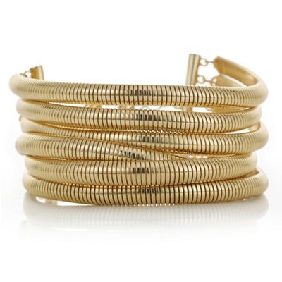 Gold multi row bracelet